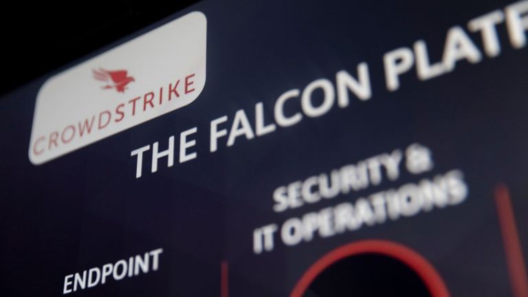 CrowdStrike logo with company info